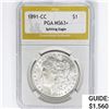 Image 1 : 1891-CC Morgan Silver Dollar PGA MS63+ Spit. Eagle