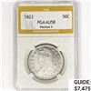 Image 1 : 1823 Ptchd 3 Capped Bust Half Dollar PGA AU58