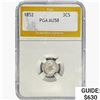 Image 1 : 1852 Shield Three Cent PGA AU58
