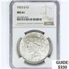 Image 1 : 1923-D Silver Peace Dollar NGC MS61
