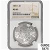 Image 1 : 1881-S Morgan Silver Dollar NGC MS63