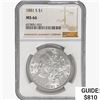 Image 1 : 1881-S Morgan Silver Dollar NGC MS66