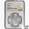 Image 1 : 1881-S Morgan Silver Dollar NGC MS66