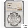 Image 1 : 1881-S Morgan Silver Dollar NGC MS64