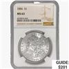 Image 1 : 1886 Morgan Silver Dollar NGC MS63