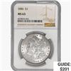 Image 1 : 1886 Morgan Silver Dollar NGC MS63