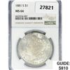 Image 1 : 1881-S Morgan Silver Dollar NGC MS66