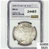 Image 1 : 1878 7TF Rev 79 Morgan Silver Dollar NGC MS61