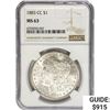 Image 1 : 1883-CC Morgan Silver Dollar NGC MS63