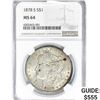 Image 1 : 1878-S Morgan Silver Dollar NGC MS64