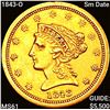 Image 1 : 1843-O Sm Date $2.50 Gold Quarter Eagle UNCIRCULAT