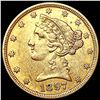 Image 1 : 1897 $5 Gold Half Eagle CLOSELY UNCIRCULATED