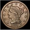 Image 1 : 1857 Braided Hair Large Cent CLOSELY UNCIRCULATED
