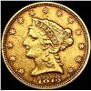 Image 1 : 1873 $2.50 Gold Quarter Eagle CLOSELY UNCIRCULATED