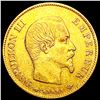 Image 1 : 1858 France .0933oz Gold 10 Francs CLOSELY UNCIRCU