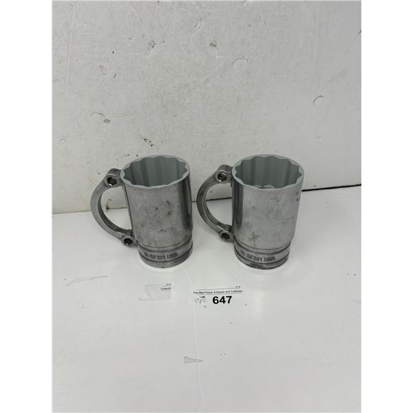 2 Vintage Snap On Socket Mugs