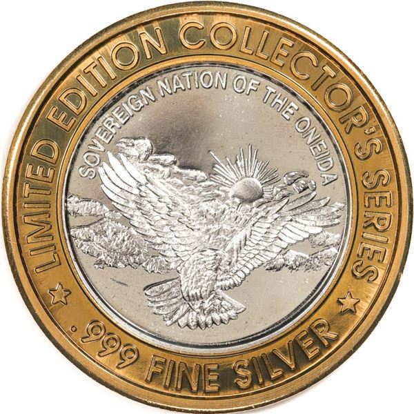 .999 Silver Oneida Bingo Green Bay, Wisconsin $10 Limited Edition Gaming Token