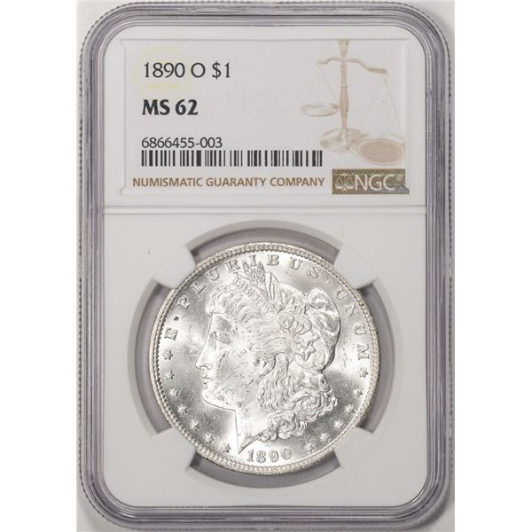 1890-O $1 Morgan Silver Dollar Coin NGC MS62