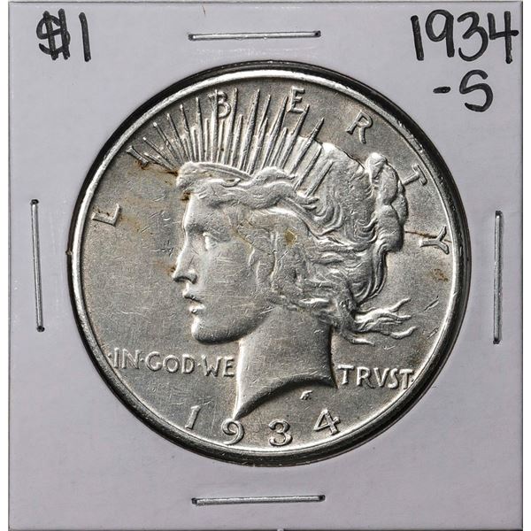 1934-S $1 Peace Silver Dollar Coin