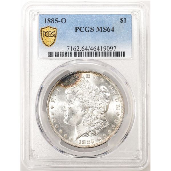 1885-O $1 Morgan Silver Dollar Coin PCGS MS64
