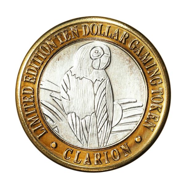.999 Silver Clarion Hotel & Casino Reno, Nevada $10 Limited Edition Gaming Token