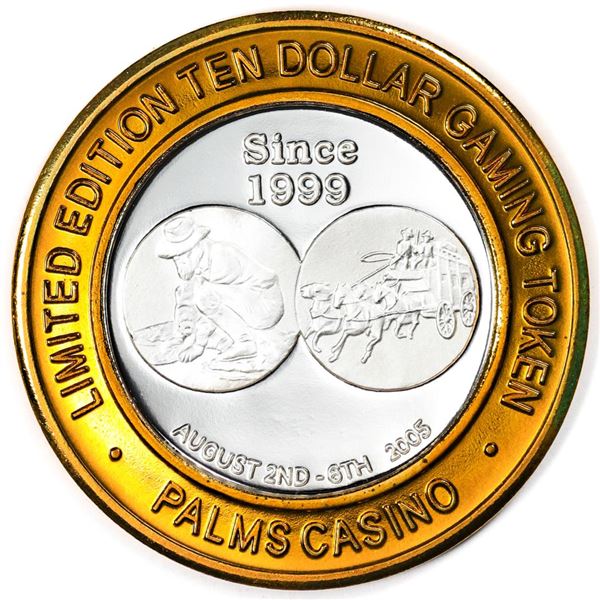 .999 Silver Palms Casino Las Vegas, NV $10 Casino Limited Edition Gaming Token