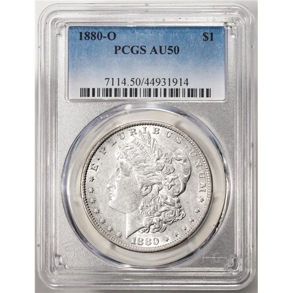 1880-O $1 Morgan Silver Dollar Coin PCGS AU50