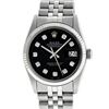 Image 2 : Rolex Mens Stainless Steel Diamond Datejust Wristwatch