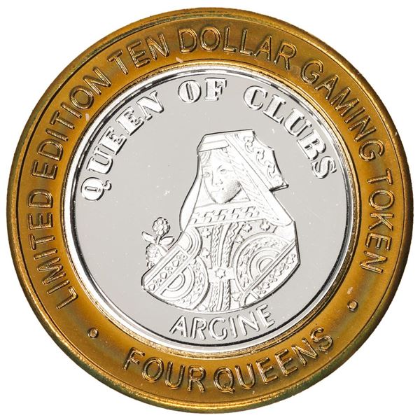 .999 Silver Four Queens Casino Hotel Las Vegas $10 Limited Edition Gaming Token