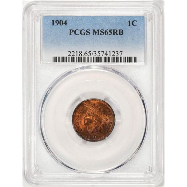 1904 Indian Head Cent Coin PCGS MS65RB