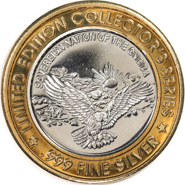 .999 Silver Oneida Bingo Green Bay, Wisconsin $10 Limited Edition Gaming Token