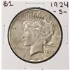 Image 1 : 1924-S $1 Peace Silver Dollar Coin