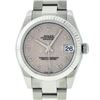 Image 1 : Rolex Ladies Midsize Stainless Steel Cream Arabic Datejust Wristwatch