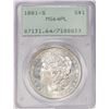 Image 1 : 1881-S $1 Morgan Silver Dollar Coin NGC MS64PL Old Green Rattler Holder
