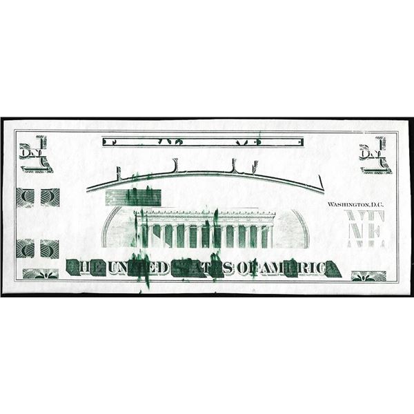 Circa 1970's Lincoln Memorial Giori Test Ink Smear Error Note