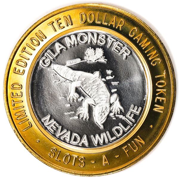 .999 Silver Slots A Fun Casino Las Vegas, NV $10 Limited Edition Casino Gaming Token
