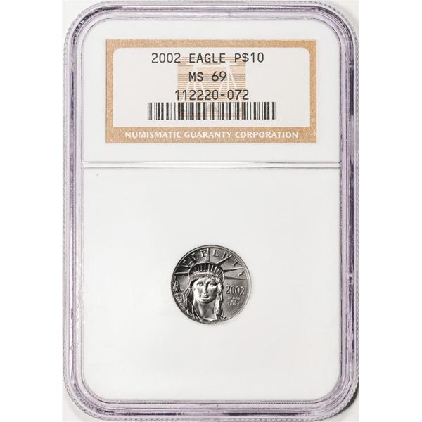 2002 $10 Platinum American Eagle Coin NGC MS69