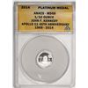 Image 1 : 2014 Proof 1/10 oz Platinum JFK Apollo 11 Anniversary Medal ANACS MS68