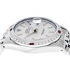 Image 7 : Rolex Mens Stainless Steel Silver Index Ruby and Diamond Datejust Wristwatch