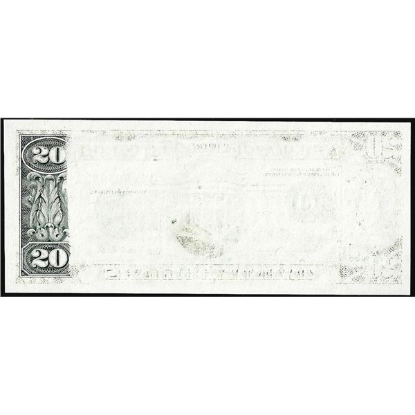 1990 $20 Federal Reserve Note Insufficient Inking Error