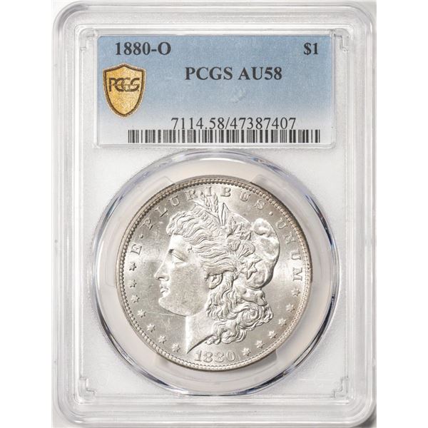1880-O $1 Morgan Silver Dollar Coin PCGS AU58