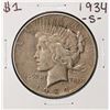 Image 1 : 1934-S $1 Peace Silver Dollar Coin