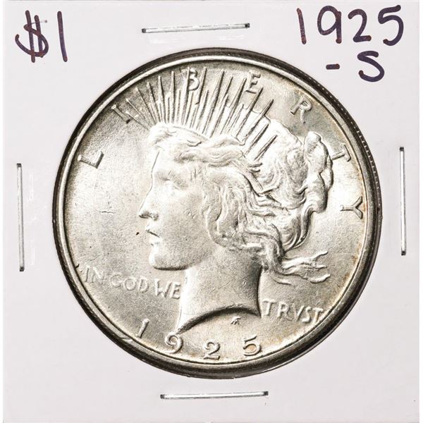 1925-S $1 Peace Silver Dollar Coin