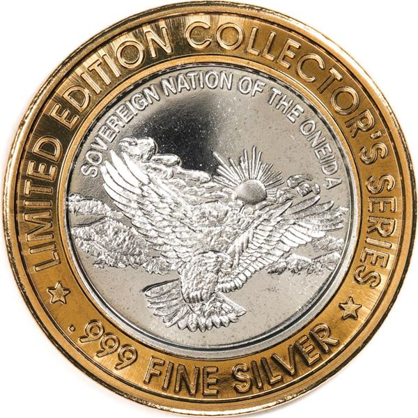 .999 Silver Oneida Bingo Green Bay, Wisconsin $10 Limited Edition Gaming Token