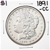 Image 1 : 1891-CC $1 Morgan Silver Dollar Coin