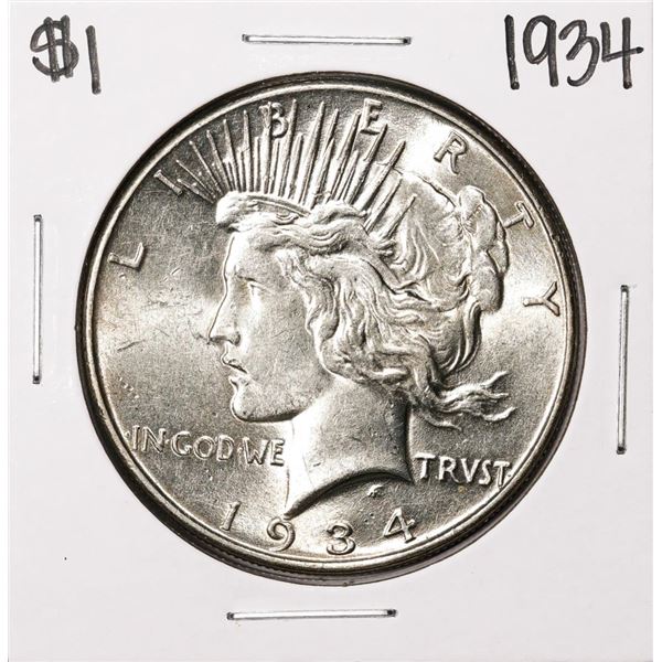 1934 $1 Peace Silver Dollar Coin
