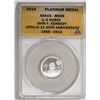 Image 1 : 2014 Proof 1/4 oz Platinum JFK Apollo 11 Anniversary Medal ANACS MS69