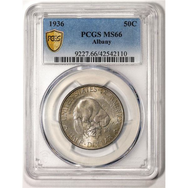 1936 Albany New York Commemorative Half Dollar Coin PCGS MS66