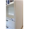 Image 2 : PANTRY TYPE CABINET. 28"WX89"H. 5 DRAWERS WITH HANDLES.