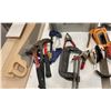 Image 2 : GROUP OF HAND TOOLS WITH A FESTOOL TOOL BOX. 2 HOLE SAW KITS, DIGITAL MEASURING TAPE, HOT GLUE GUN,